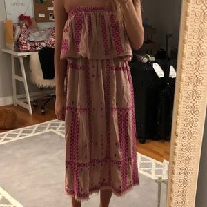 Free People Tan/Pink Dress